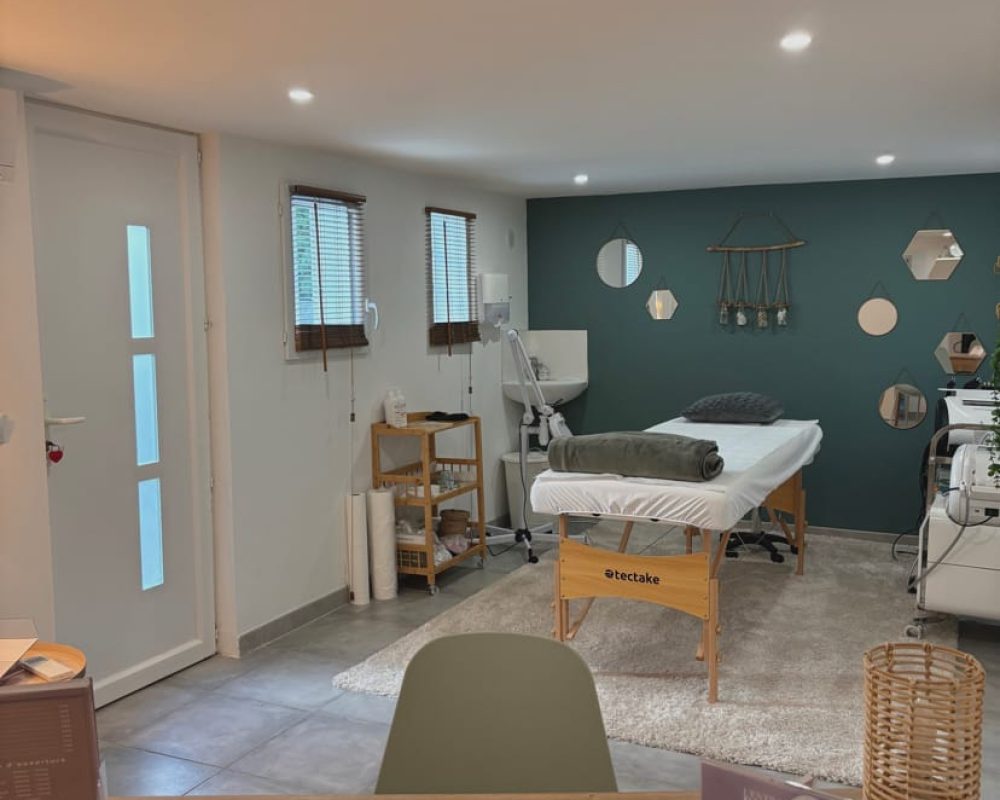 Intérieur de l'institut de beauté Entracte Beauté à Cabriès