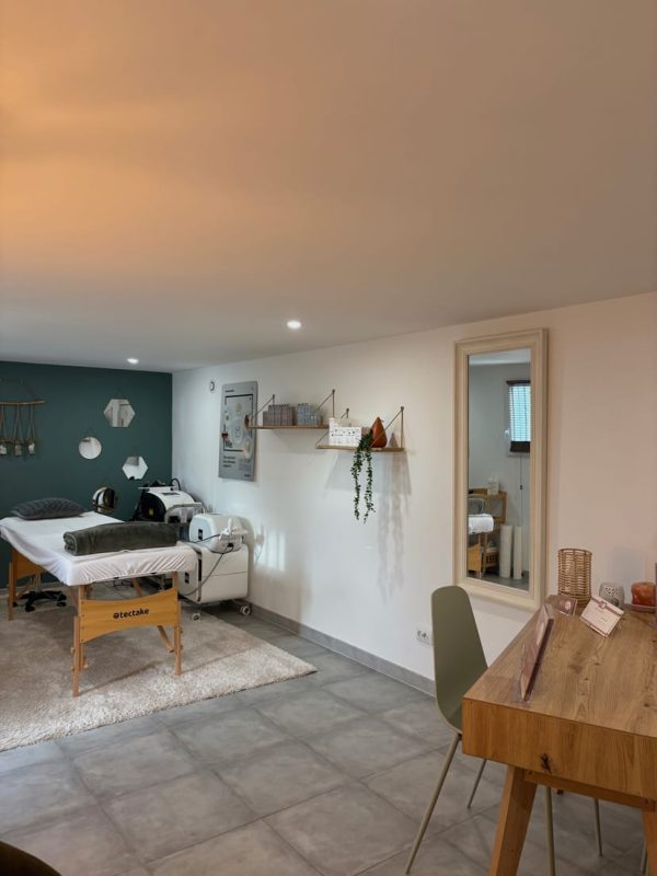 Intérieur de l'institut de beauté Entracte Beauté à Cabriès